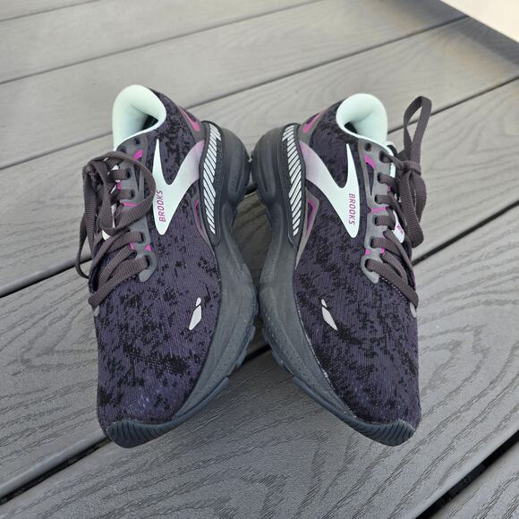 Brooks Adrenaline GTS 23 Women's Running Shoes Blk/Purple - Size 8 - Picture 2 of 6